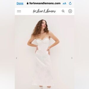 For Love And Lemons White Lace Slip Dress